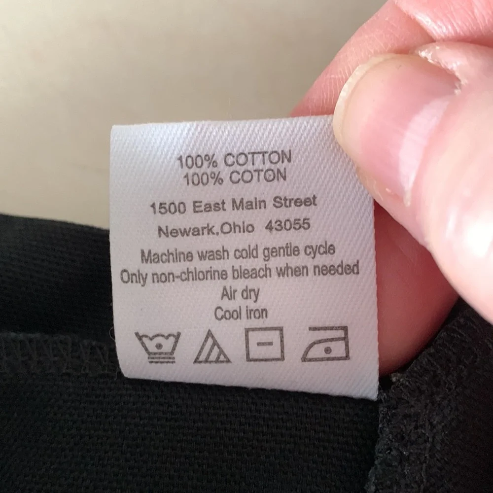 Longaberger Large Scalloped Pocket Liner in Black. NEW